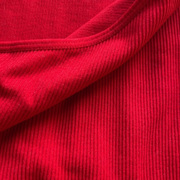 Ribbed bodysuit red size S/M thong one arm - Picture 5 of 5